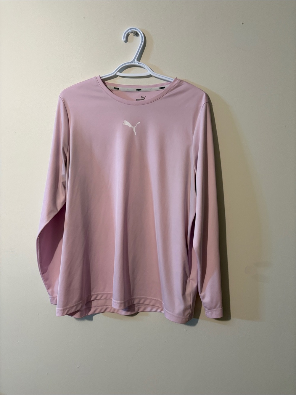 Puma Women’s Long-Sleeve Athletic Tee - Light Pink